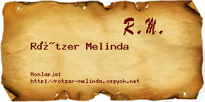 Rötzer Melinda névjegykártya